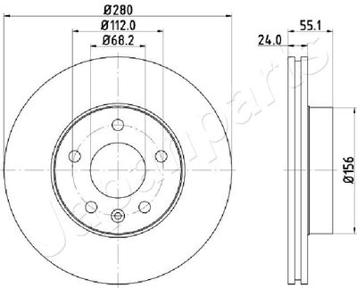 DI0958 JAPANPARTS Тормозной диск