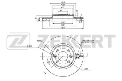 BS5890 ZEKKERT Тормозной диск