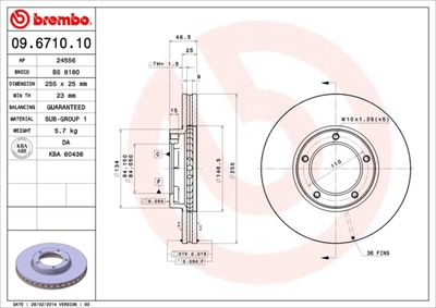 BS8180 BRECO Тормозной диск