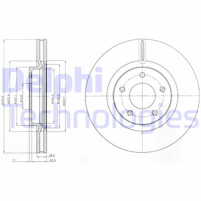 BG3544 DELPHI Тормозной диск