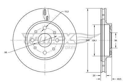 TX7373 TOMEX Brakes Тормозной диск