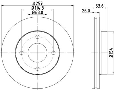 8DD355118571 HELLA PAGID Тормозной диск