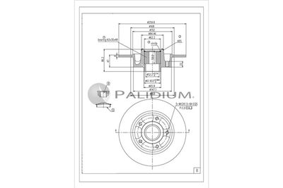 P331123 ASHUKI by Palidium Тормозной диск