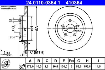 24011003641 ATE Тормозной диск