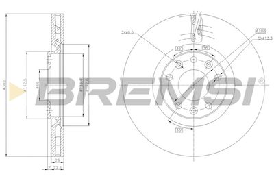 CD8237V BREMSI Тормозной диск