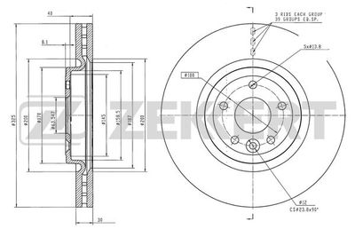 BS6562 ZEKKERT Тормозной диск