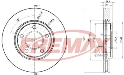 BD3002 FREMAX Тормозной диск