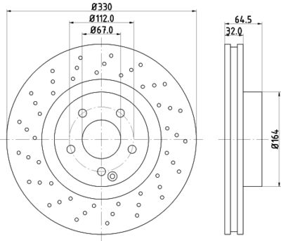 MDC1671 MINTEX Тормозной диск