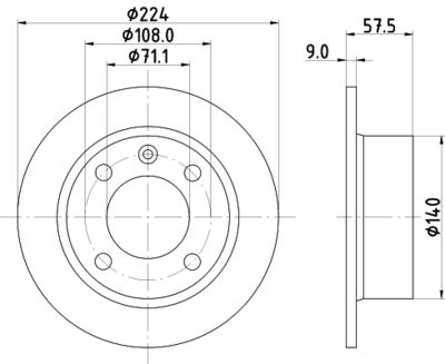 MDC802 MINTEX Тормозной диск