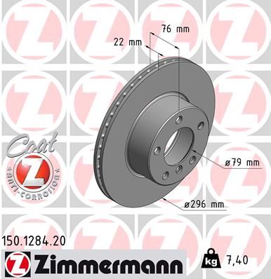 150128420 ZIMMERMANN Тормозной диск