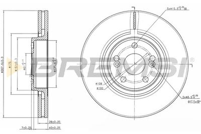 CD7368V BREMSI Тормозной диск