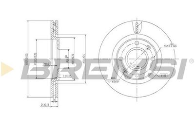 CD6870V BREMSI Тормозной диск