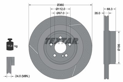 92283805 TEXTAR Тормозной диск