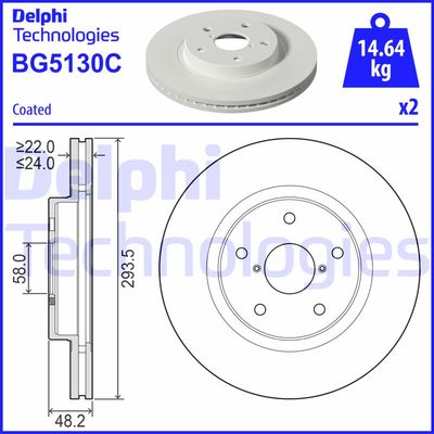 BG5130C DELPHI Тормозной диск