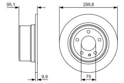 0986479V37 BOSCH Тормозной диск