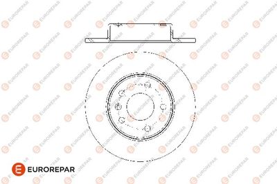 1676009480 EUROREPAR Тормозной диск