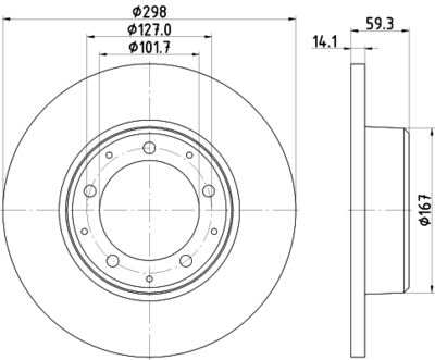 MDC2259 MINTEX Тормозной диск