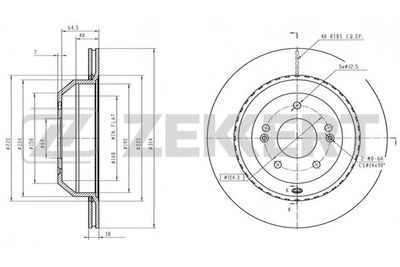 BS6561 ZEKKERT Тормозной диск