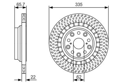 0986479T34 BOSCH Тормозной диск