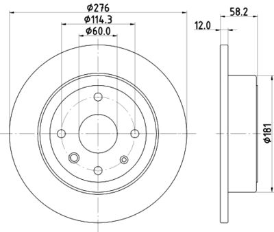 8DD355116991 HELLA PAGID Тормозной диск