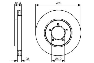 0986479427 BOSCH Тормозной диск