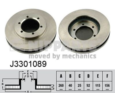 J3301089 NIPPARTS Тормозной диск