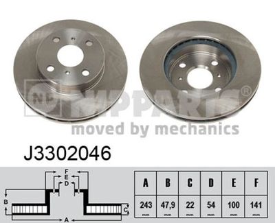 J3302046 NIPPARTS Тормозной диск