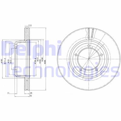 BG2612C DELPHI Тормозной диск