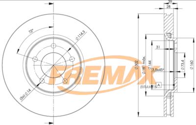 BD3918 FREMAX Тормозной диск