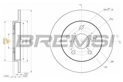 CD7788S BREMSI Тормозной диск