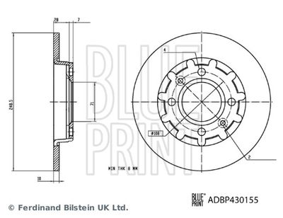 ADBP430155 BLUE PRINT Тормозной диск