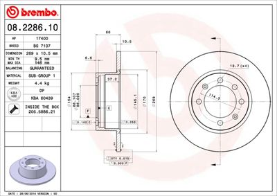 BS7107 BRECO Тормозной диск