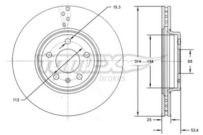 TX7248 TOMEX Brakes Тормозной диск