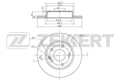 BS5286 ZEKKERT Тормозной диск