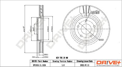 DP1010111524 Dr!ve+ Тормозной диск