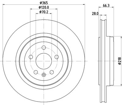 8DD355132901 HELLA Тормозной диск