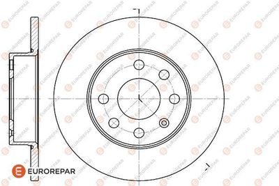 1618876680 EUROREPAR Тормозной диск