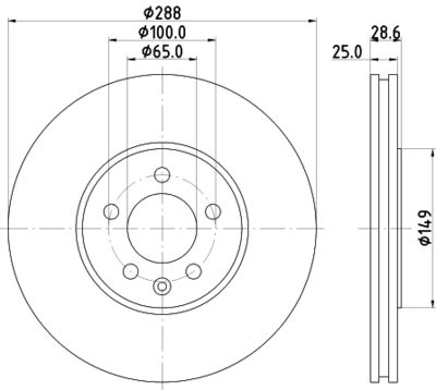 8DD355104331 HELLA PAGID Тормозной диск