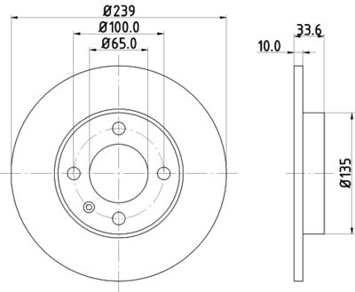 MDC1064 MINTEX Тормозной диск