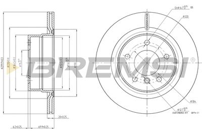 CD8198V BREMSI Тормозной диск