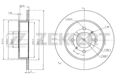 BS5171 ZEKKERT Тормозной диск