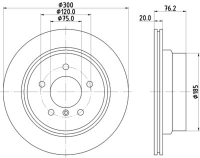 8DD355120211 HELLA Тормозной диск