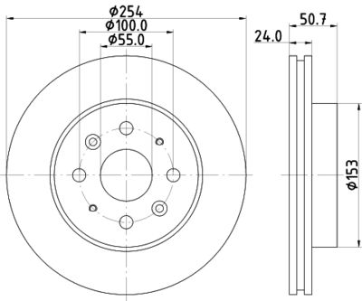 8DD355112781 HELLA Тормозной диск