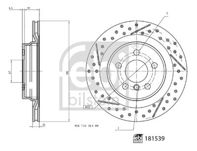 181539 FEBI BILSTEIN Тормозной диск