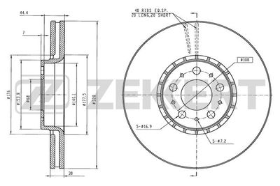 BS6558 ZEKKERT Тормозной диск