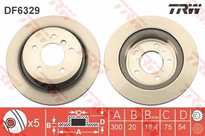DF6329 TRW Тормозной диск