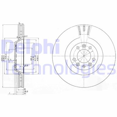 BG9844 DELPHI Тормозной диск