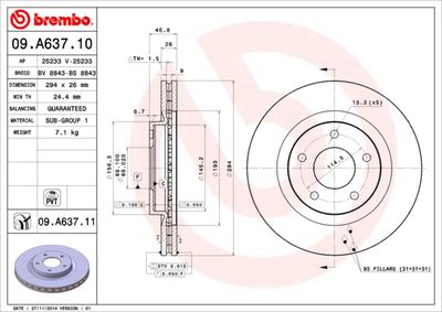 BS8843 BRECO Тормозной диск