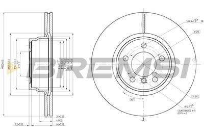 CD8315V BREMSI Тормозной диск