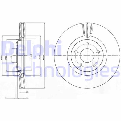 BG4231C DELPHI Тормозной диск